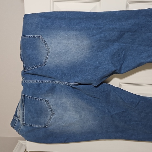 Ashley Stewart denim jeans with rhinestones trimming size 20 - Picture 4 of 5